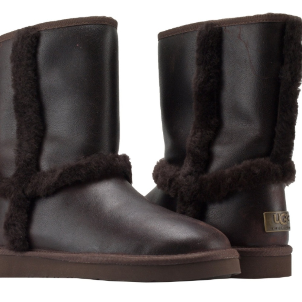 UGG Carter Leather Chocolate Boots